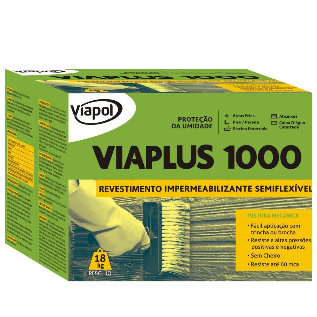 Impermeabilizante Viaplus 1000 18kg Viapol em Oferta na Shopee
