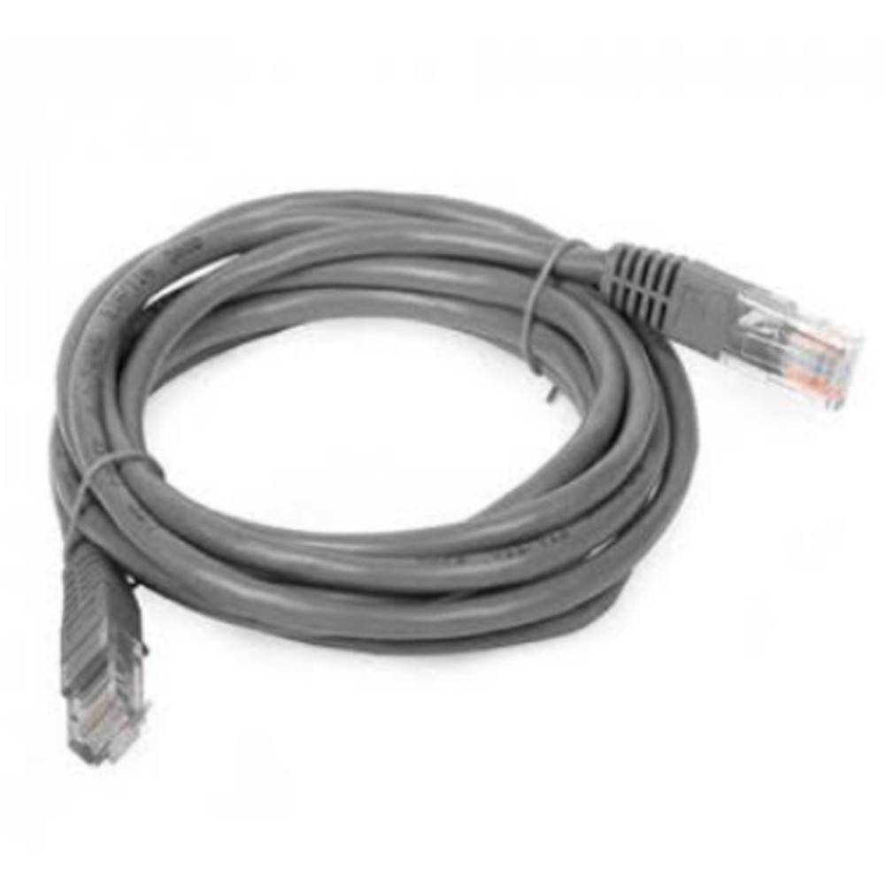 Cabo De Rede Cat5e Patch Cord 1,5m Cinza Internet Conector Lan RJ45