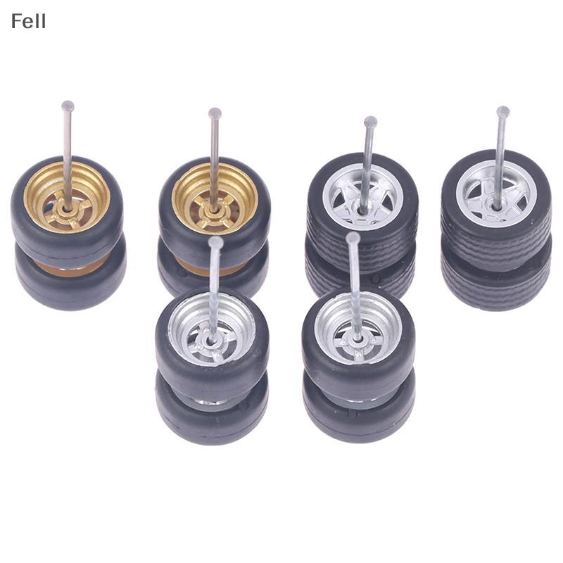[Fel] 1/64 Rodas Para Hotwheels Com Modelo De Pneu De Borracha Carro Peças Modificadas Brinquedos Reequipamento De Energ