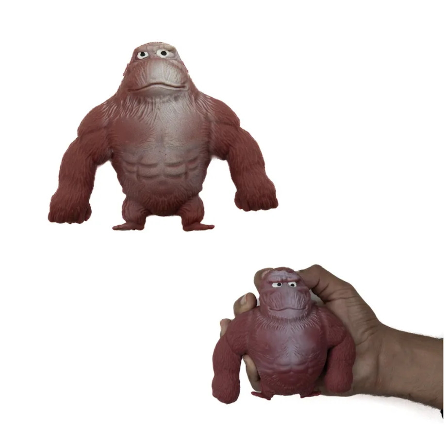 Briquedo Gorila Esmaga Puxa Antiestresse Macaco Estica
