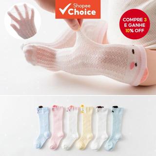 Meias Longas Para Bebês Meninas E Meninos , Altas Até O Joelho , Elásticas , Respiráveis Infantis , Cor Sólida Primavera em Oferta na Shopee