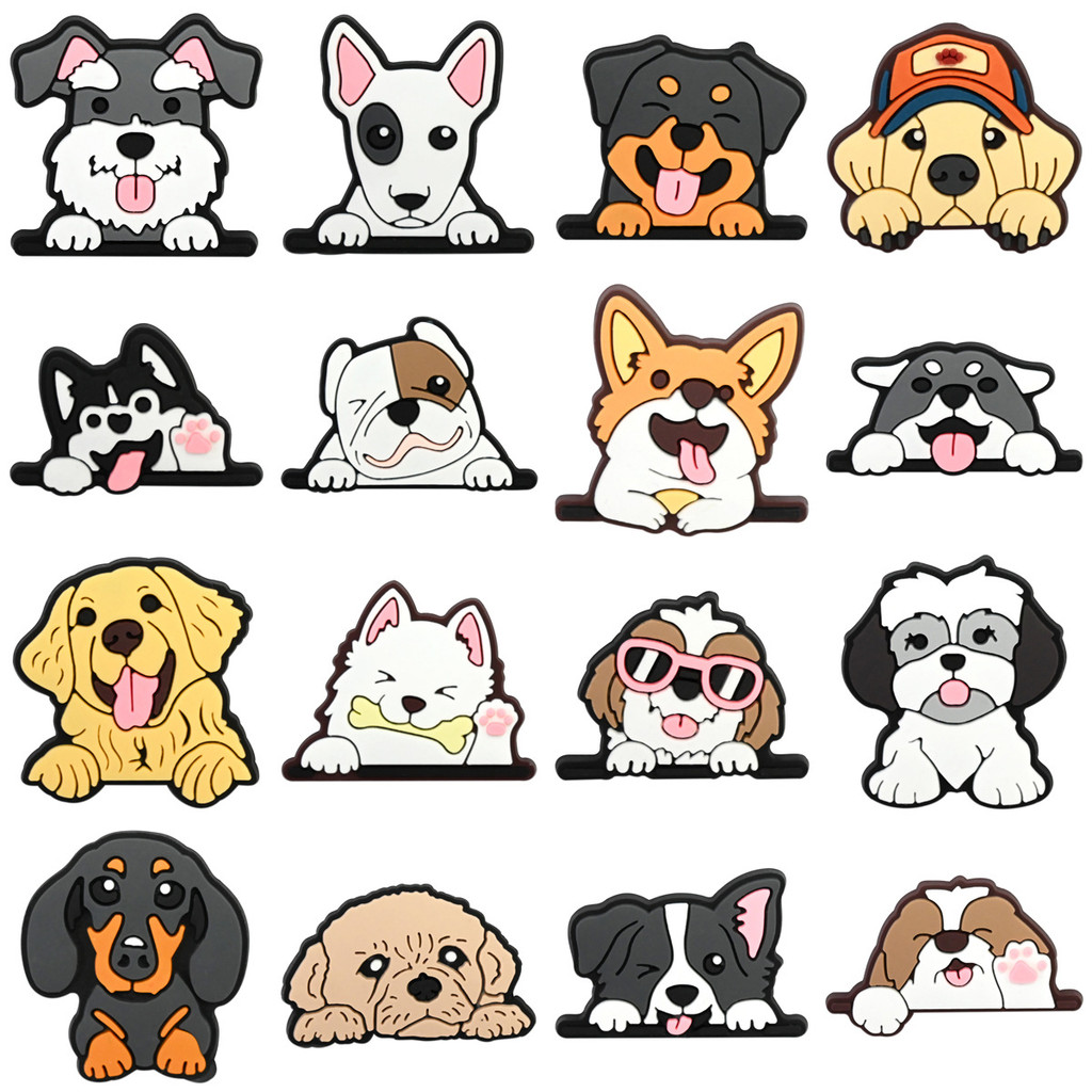 Charme de Sapato Cão de Desenho Animado Pvc Decoração de Sapato de Desenho Animado Decoração de Bolsa Diy Ornamento