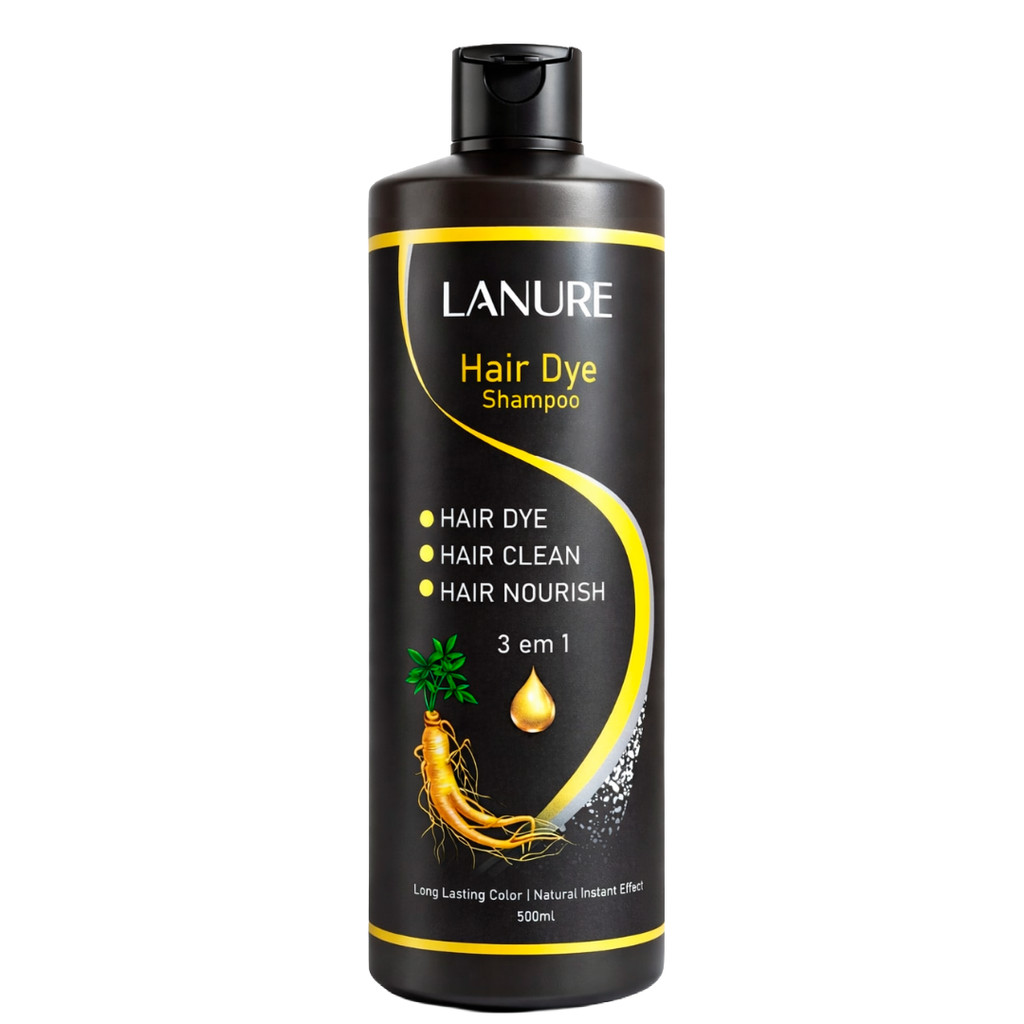 Shampoo Tonalizante Preto Grande 500 ML - Tintura Preta Escurece Cabelos Brancos em Oferta na Shopee