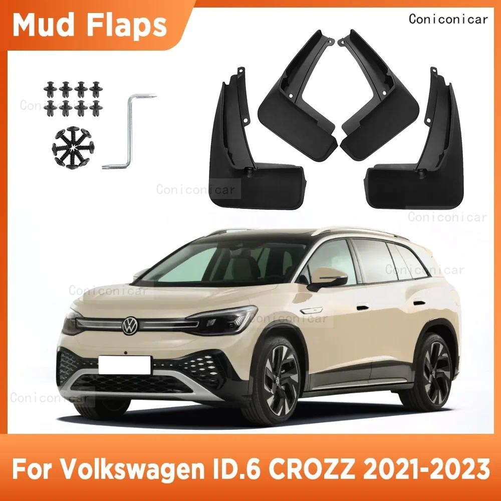 Para Volkswagen ID . 6 CROZZ 2021-2023 Mudflaps Mud Guards Flaps Respingo-Lamas Fender Frente Roda Traseira Acessórios D