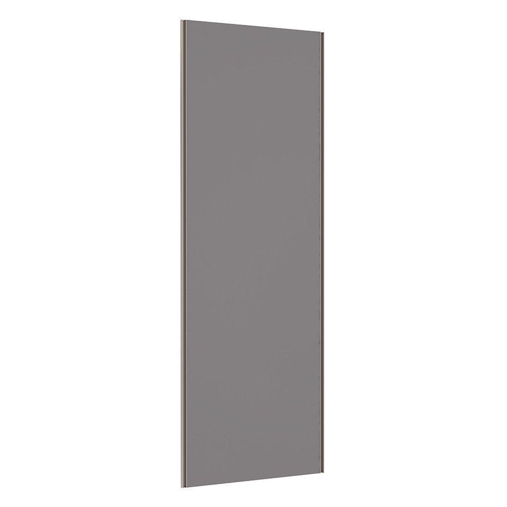 Porta De Correr 80cm Champagne Sem Kit Ferragem Cinza Puro
