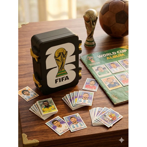 Caixa Porta Figurinhas Álbum Copa do Mundo 2026 Organizador Premium Proteção Completa
