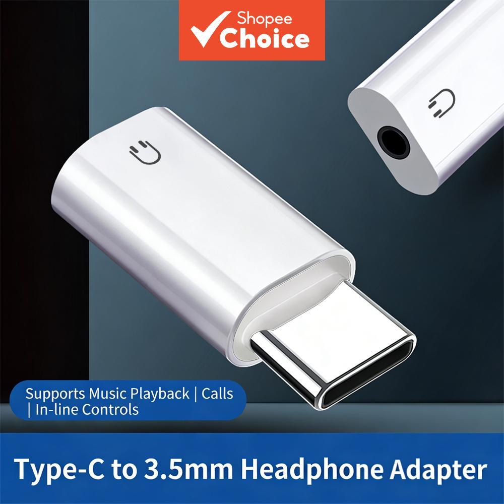 Adaptador de áudio fêmea Tipo C para 3,5 mm Dongle para fone de ouvido para Samsung iPhone 15