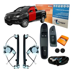 Kit Vidro Elétrico Nova Strada Cabine Simples 2021 Tragial