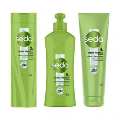 Kit Seda by Rayza Shampoo Força & Crescimento 300ml + Condicionador 250ml + Creme para Pentear 300ml