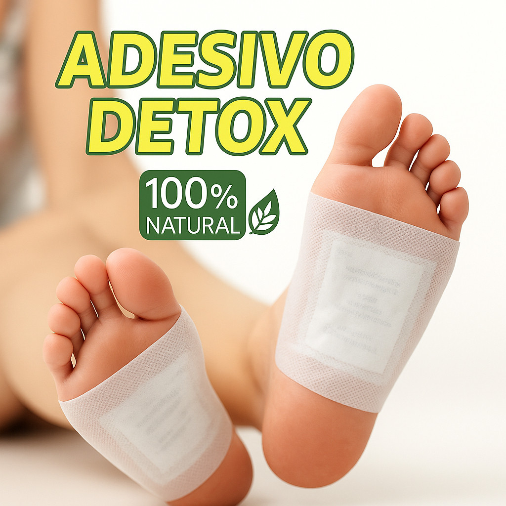 Kit 10 Adesivos Para Pé Detox Purificação Elimina Toxinas Conforto Diário Noturno