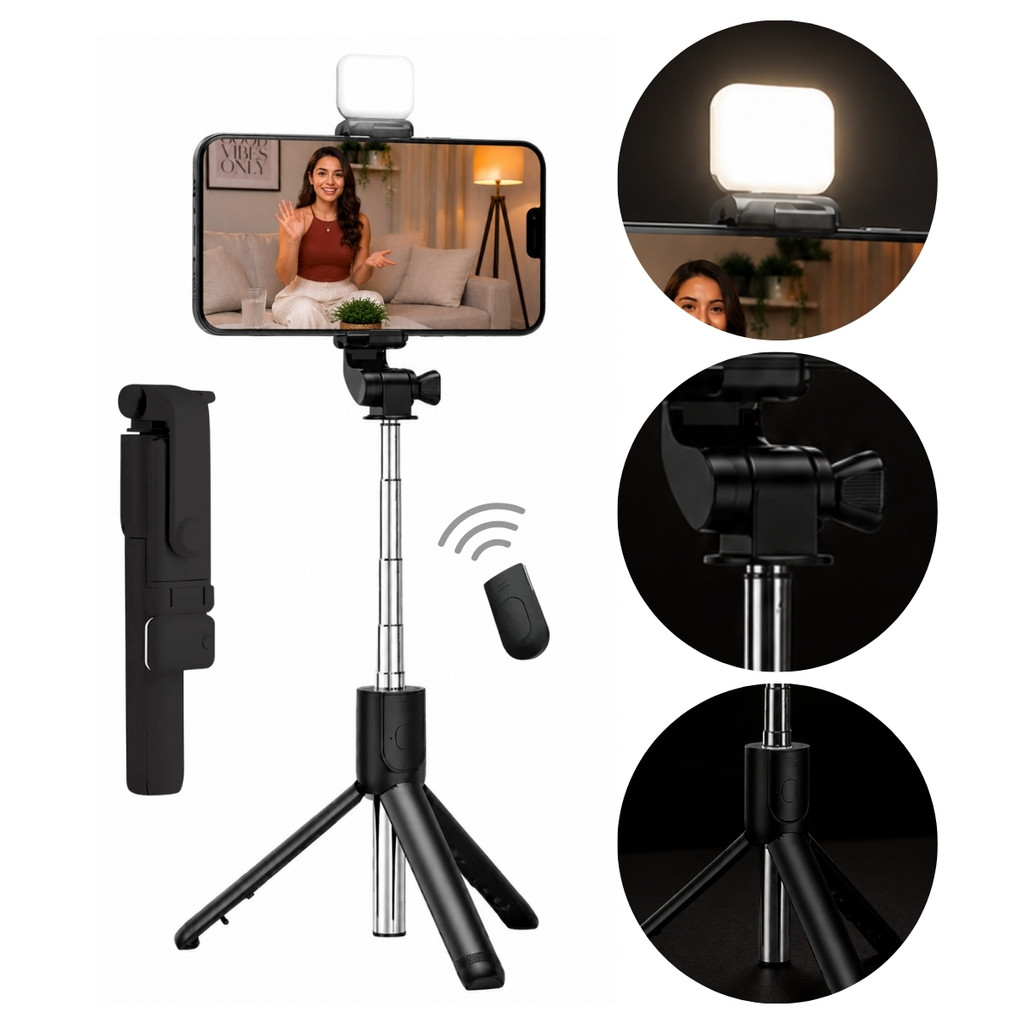 Tripé Portátil Para Celular Extensível Ideal Para Vídeos E Lives