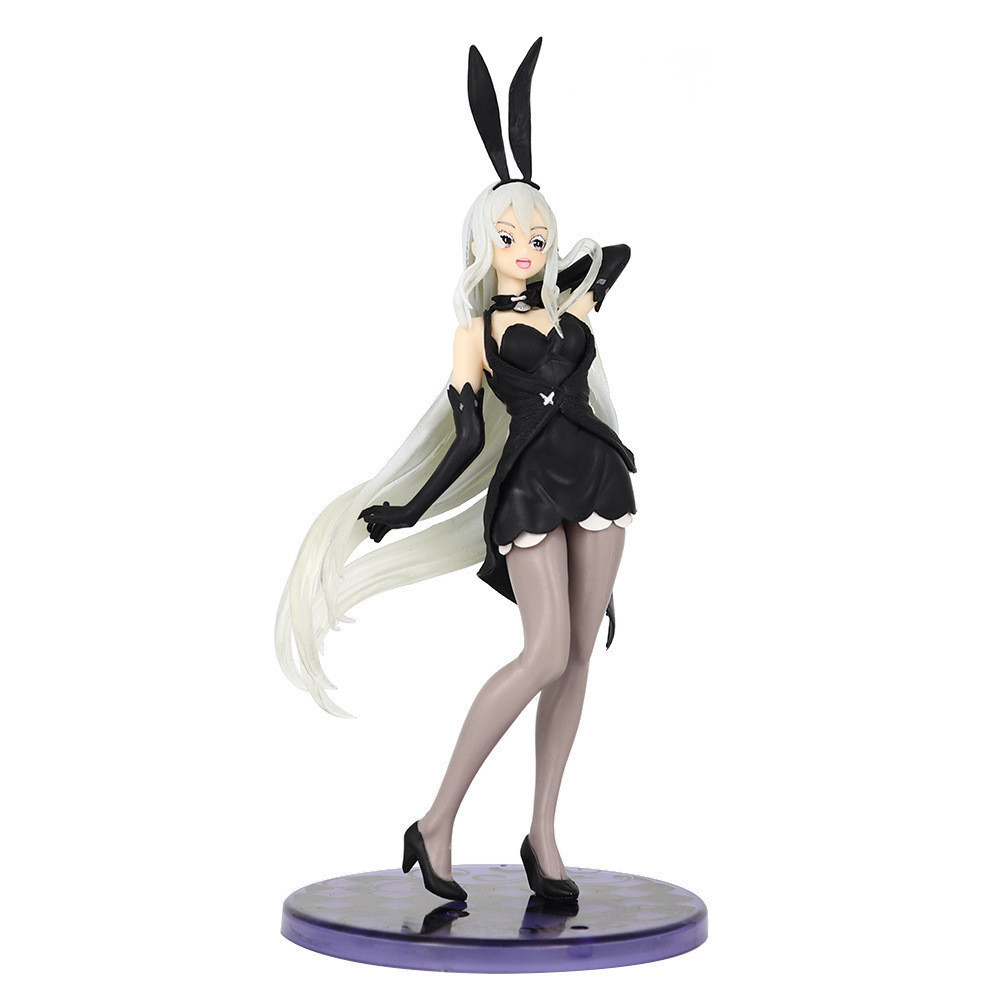 22.5 cm Anime Zero-Começando a Vida em Outro Mundo No. Zero Needle Mole Rabbit Girl Conjunto completo fantasia figura de