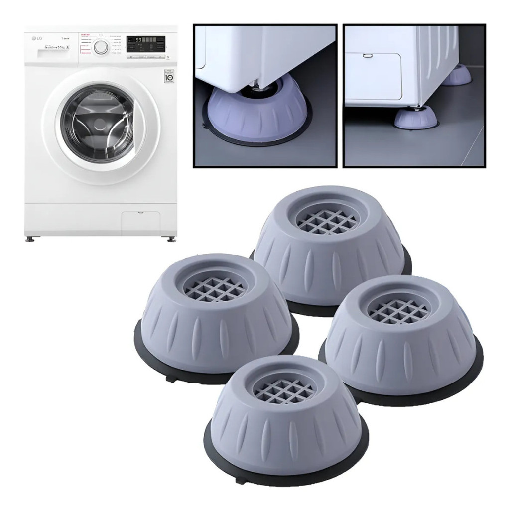 Pé Máquina De Lavar Nivelador Anti Vibração Resistente Moveis Máquinas Geladeira Armario Cama