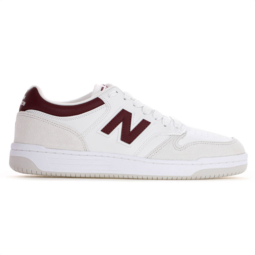 Tênis New Balance 480 Low Branco Vinho e Cinza - Feminino