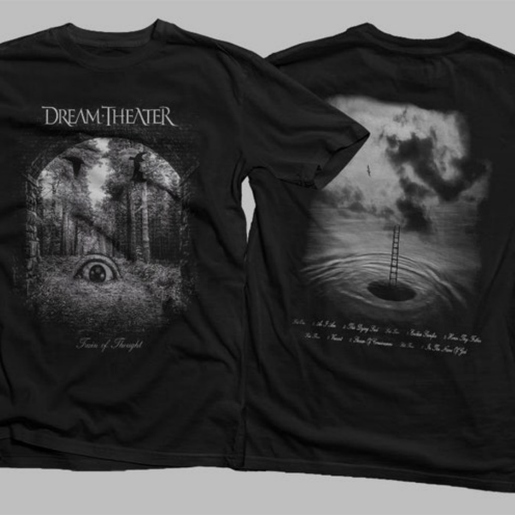 [Camiseta Premium em Algodão Puro]BOW Feminina Estampa Dream Theater T-shirt Unissex Banda de Rock Progressivo