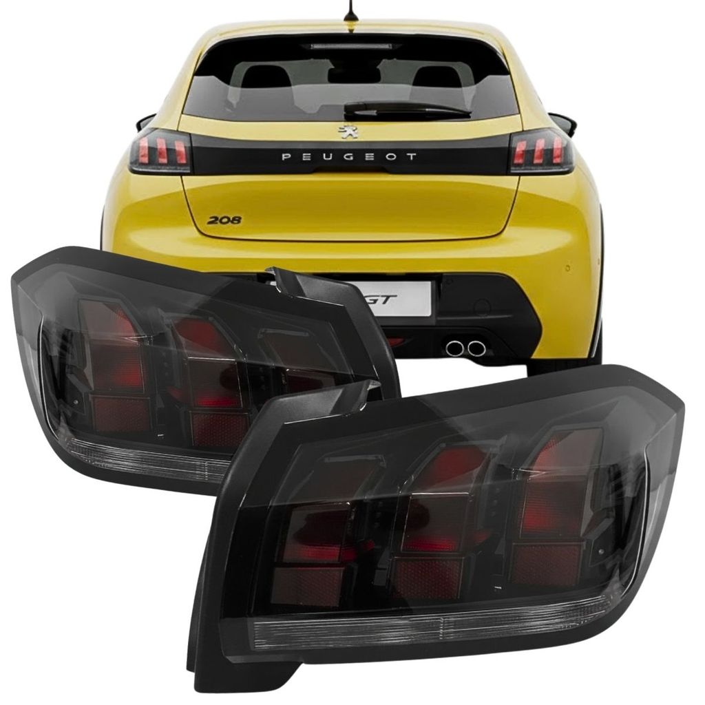 Lanterna Traseira Peugeot 208 GT 2020 a 2025 Vermelha