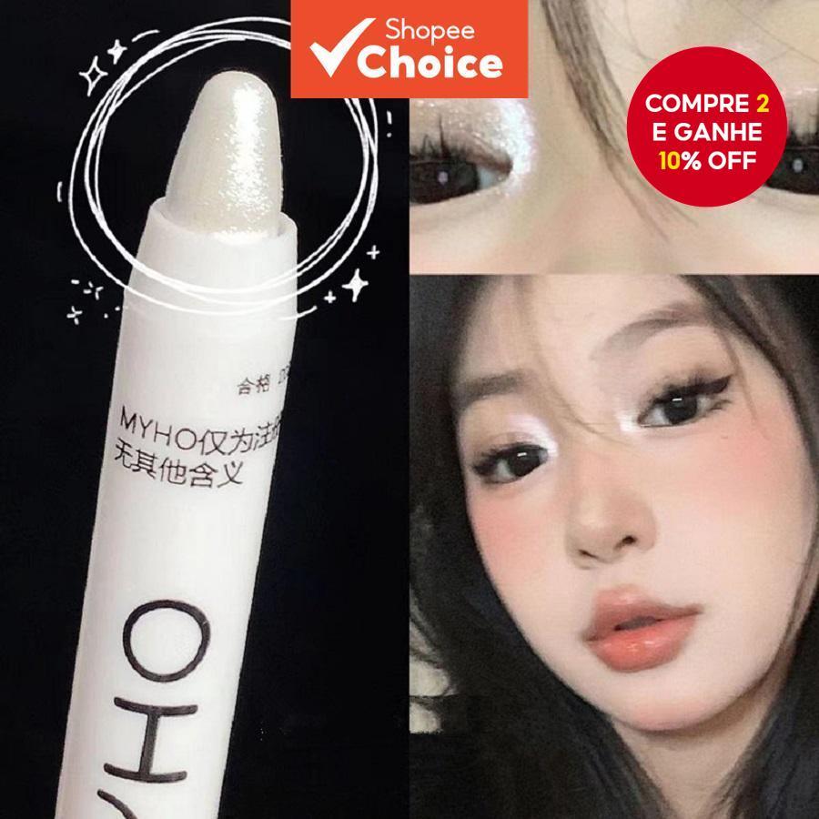 Caneta Silkworm Monocromático Destaque Flash Ferramenta De Maquiagem Para Sombra De Olhos