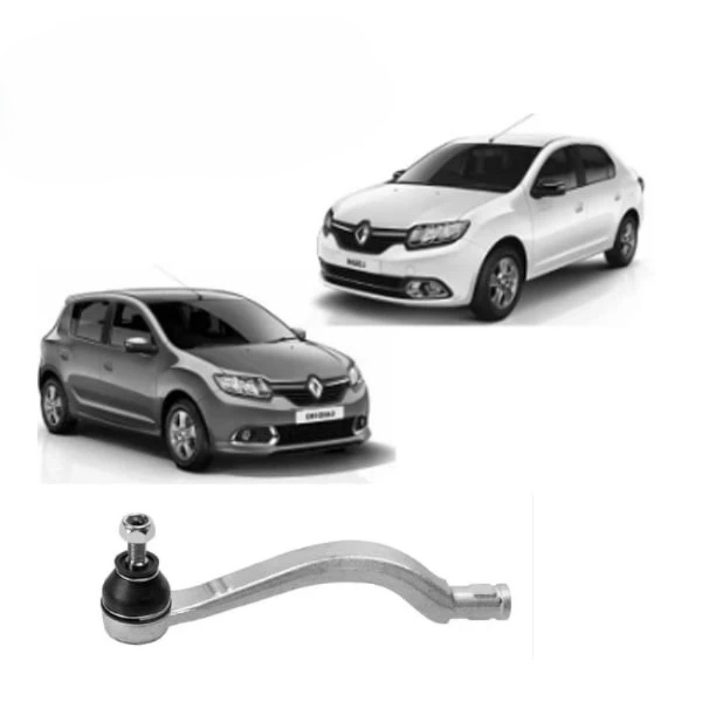 Terminal Direção Direito Renault Sandero 2007 a 2023 Logan 2007 a 2025 Sandero Stepway  2007 a 2025 Kangoo 2025 a 2025