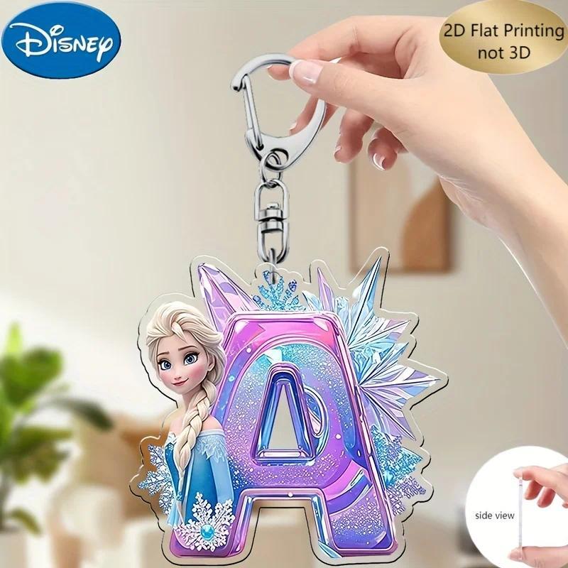 2D Impressão Plana Disney Anime Congelado Acrílico Chaveiro Kawaii Elsa Neve Princesa Axrylic Presentes