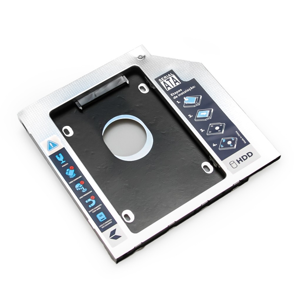 Adaptador Caddy Segundo Hd-ssd Sata P/ Notebook Drive 9,5mm