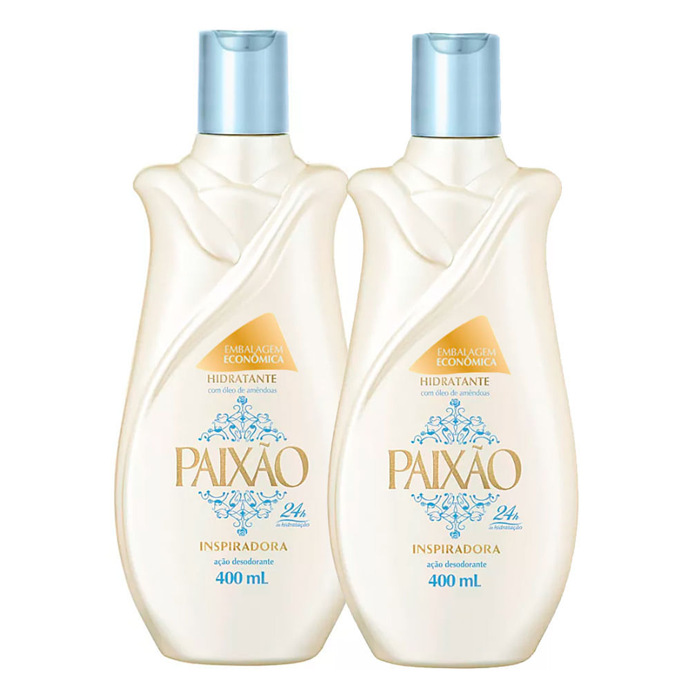 Kit 2 Hidratante Paixão Inspiradora com Óleo de Amêndoas ação desodorante 400ml em Oferta na Shopee