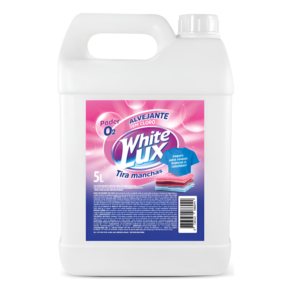 Tira Manchas 5 Litros Whitelux Roupas Brancascoloridas
