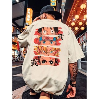 Camiseta Oversized Anime Street – Olhos Luffy, Naruto, Kimetsu no Yaiba
