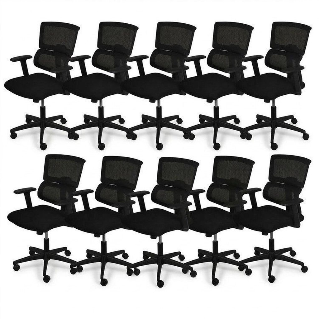 Kit 10 Cadeiras Escritório Diretor Ergonômica Nr17 Tela Mesh Atlanta Cadeira Diretor