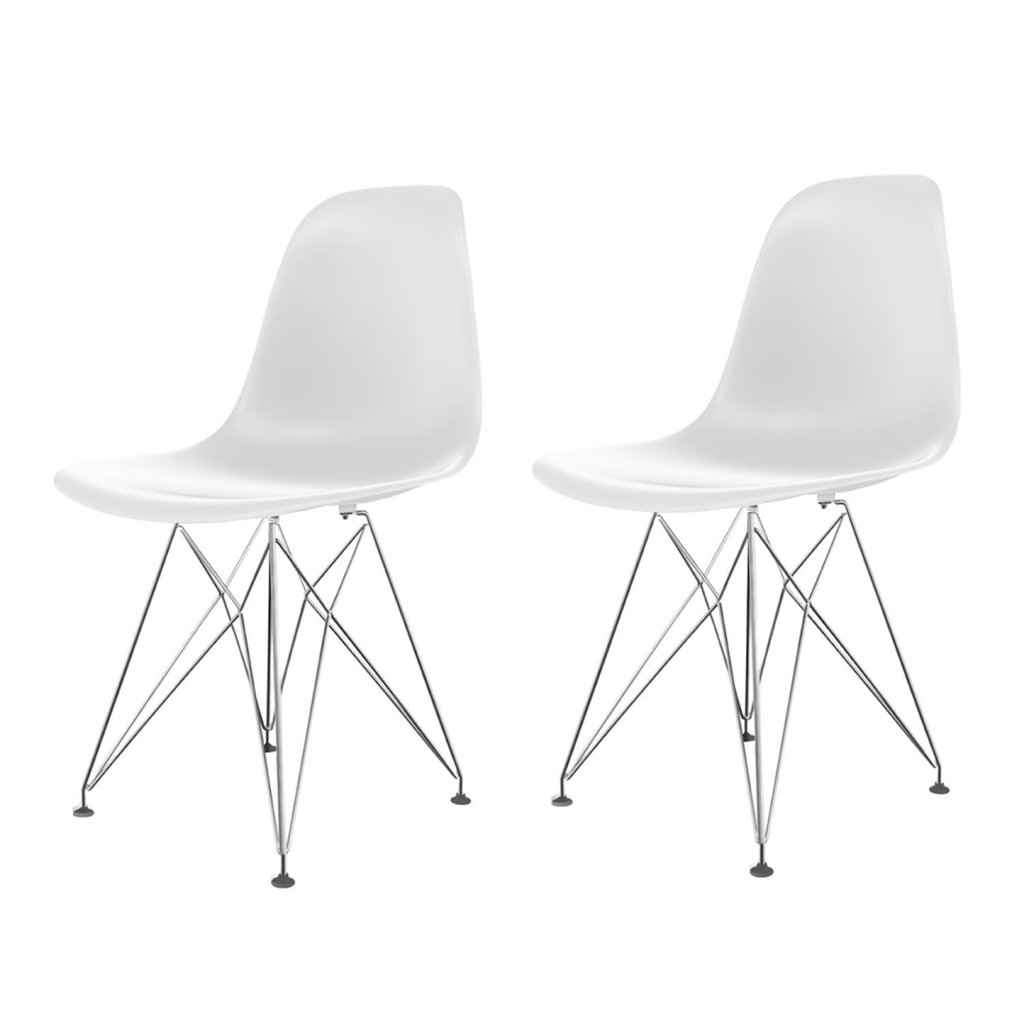 Conjunto com 2 Cadeira para Sala de Jantar Eames Pp Eiffel