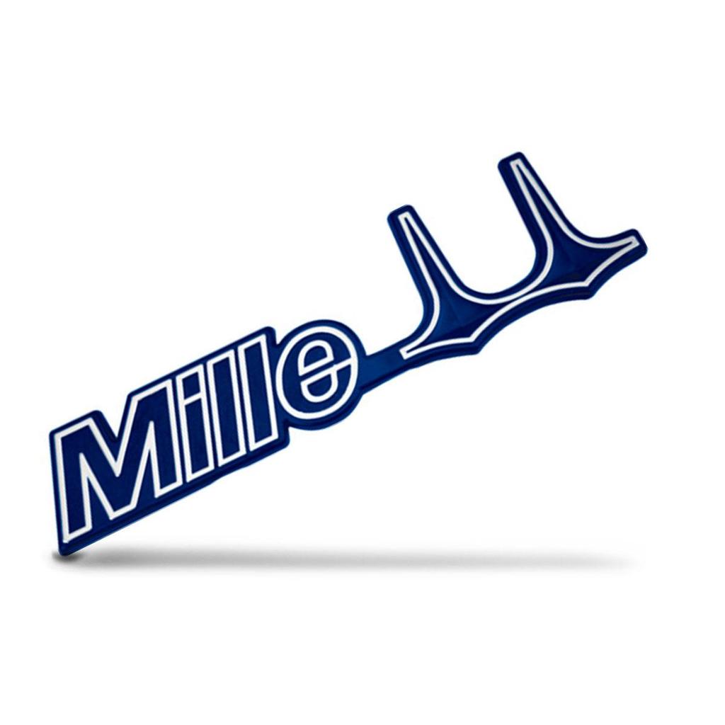 Emblema Mille Alvorada do Porta Malas Uno Mille 93 94 95 Fundo Azul