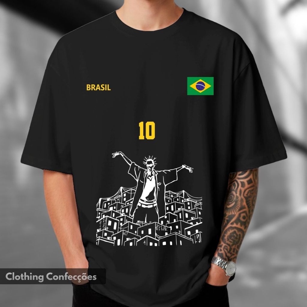 Camiseta Sabotage Rap Nacional Brasilcore Streetwear Urban Quebrada Estilo Cria Maestro Do Canao Selecao Brasileira 10 