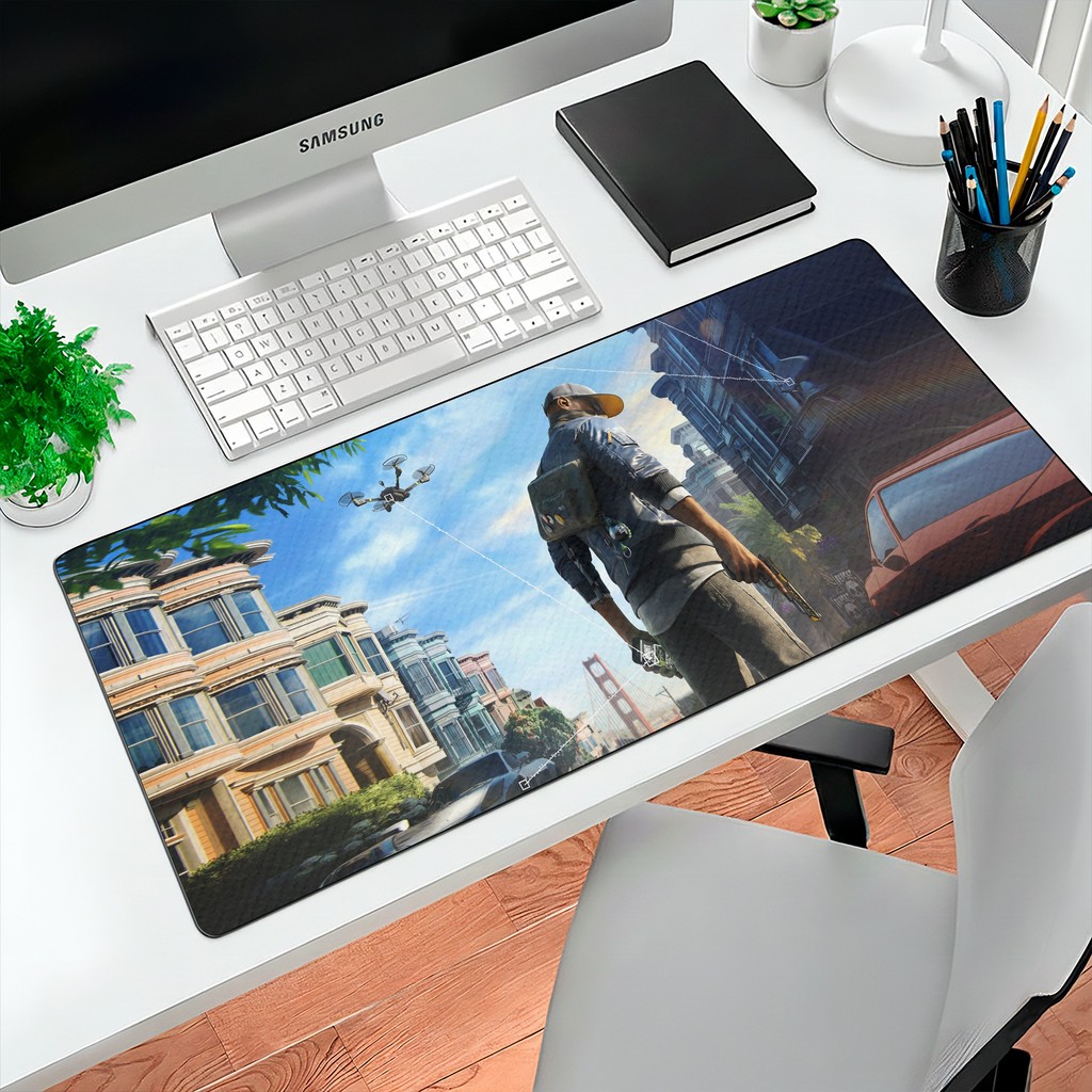Mousepad Marcus Holloway DedSec Hacker 80x30 Extra Grande Desk Mat Gamer Geek