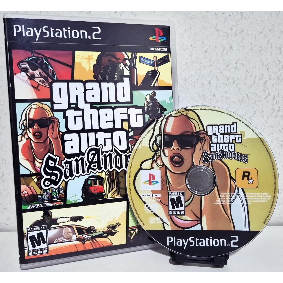 GTA San Andreas PT-BR para PS2 - Midia Fisica