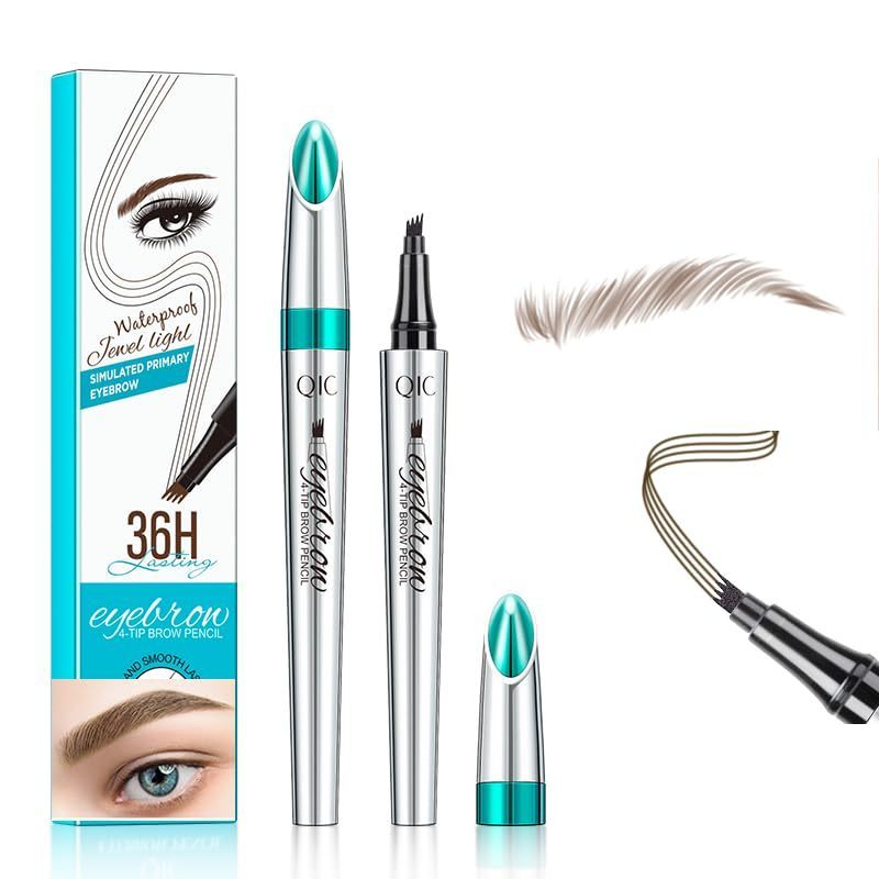 Caneta Stylus Para Sobrancelha De Precisão À Prova D'água Yulinlon Q703 Sobrancelhas Naturais E Duradouras , 4 Pontas (2