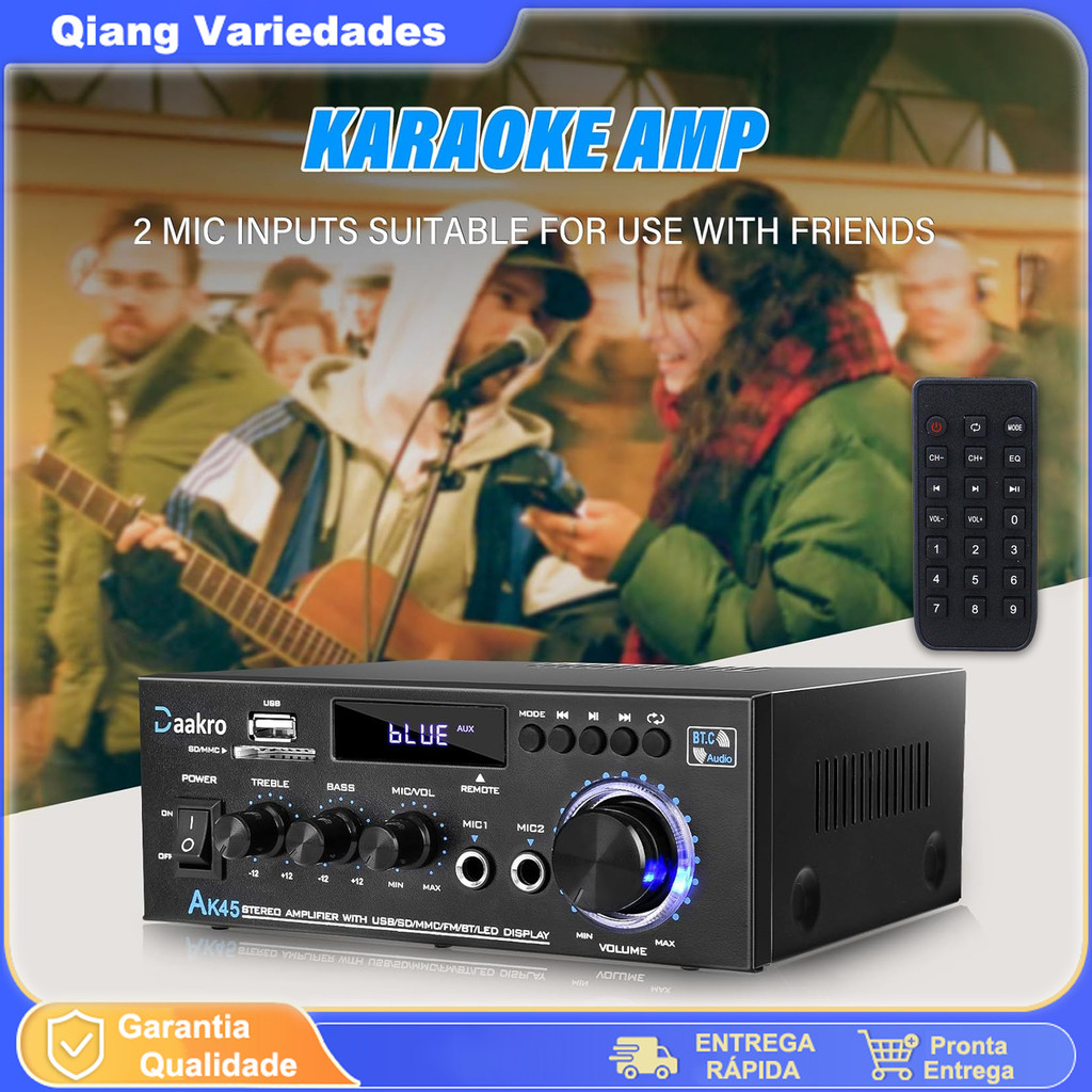 VD-AK45Pro Amplificador De Potência De á AK4 Microfone Amplificador De á HiFi ída 2*40w