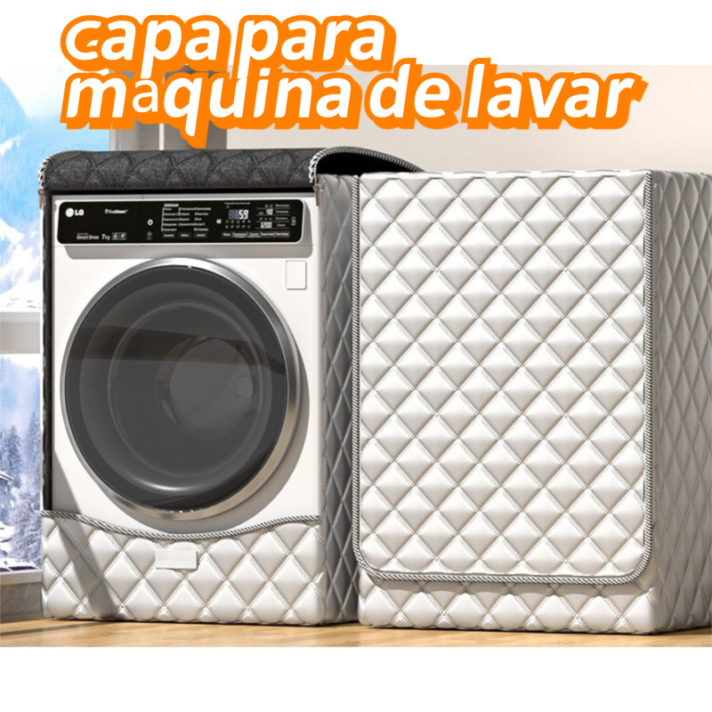 Capa para máquina de lavar, à prova de sol, isolante térmico, capa protetora à prova d'água, capa à prova de poeira para