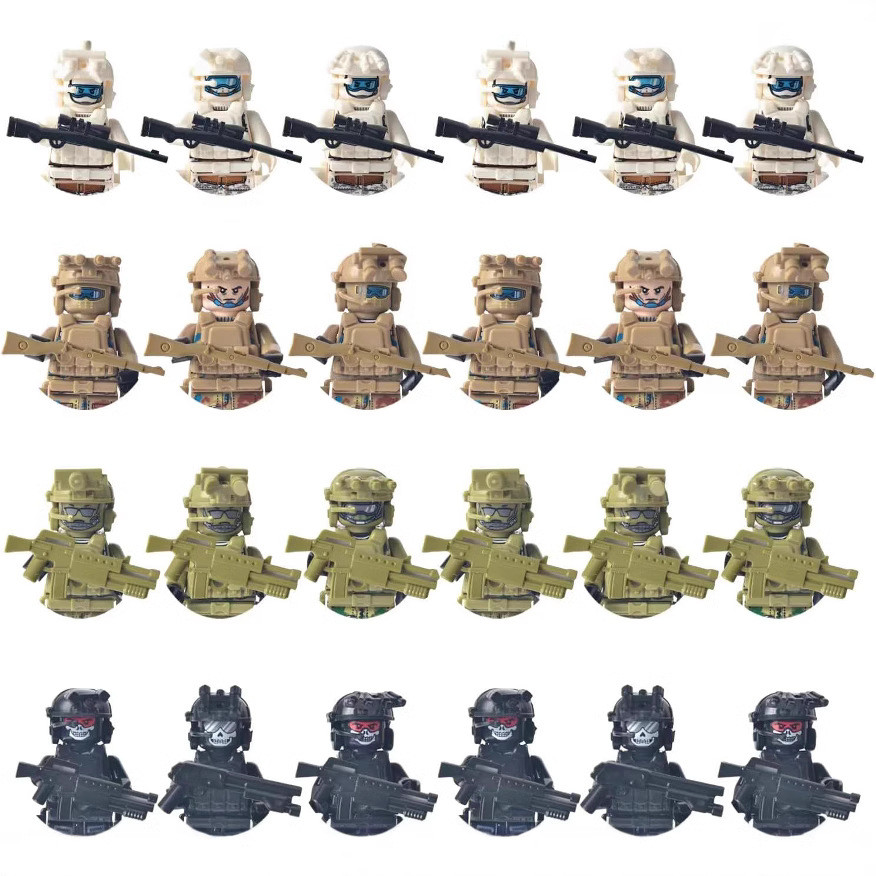2026 novo estilo 2026 SWAT boneca militar camuflagem fantasma forças especiais bloco de construção boneca brinquedos inf
