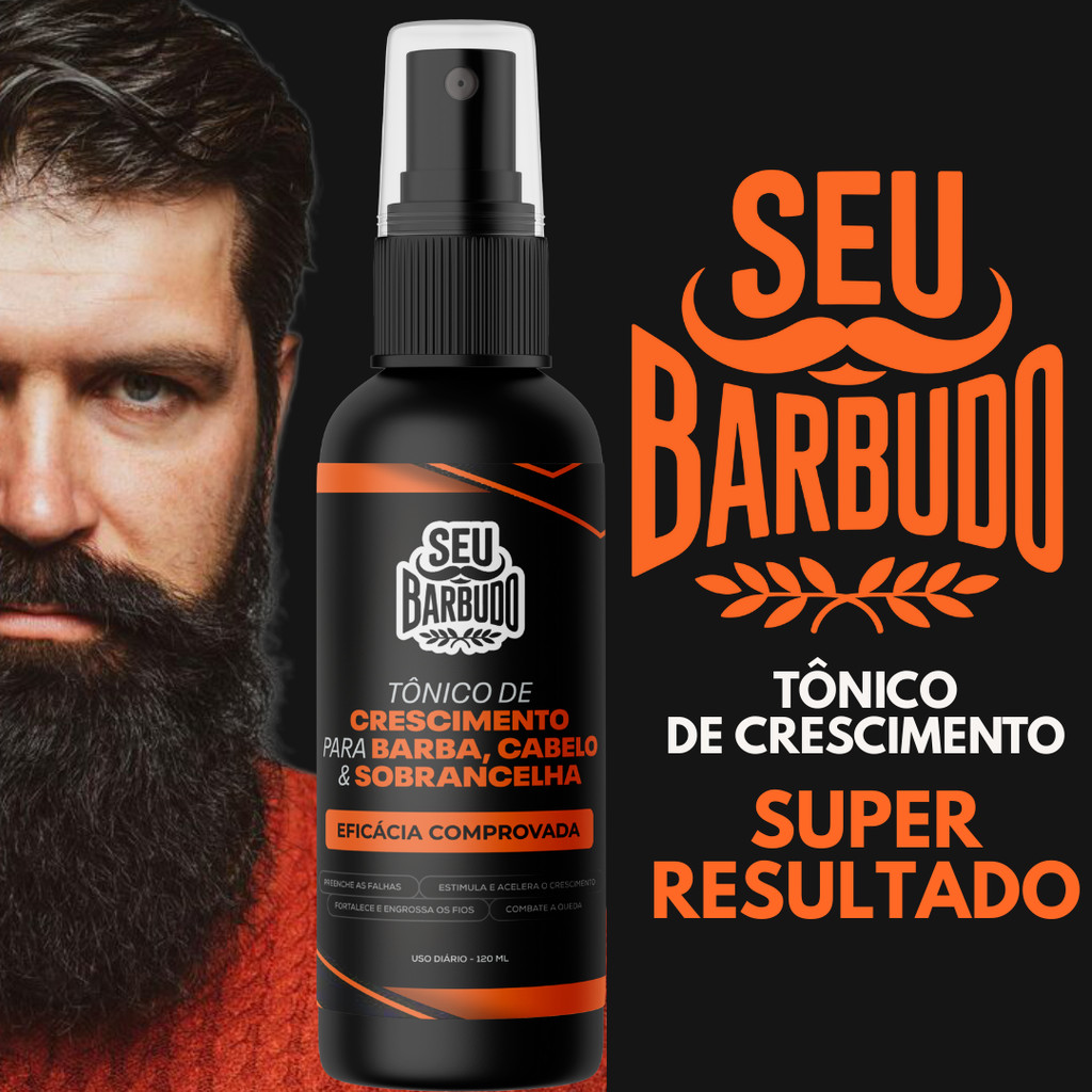 Tônico Crescimento Capilar, Barba e Sobrancelha - Seu Barbudo