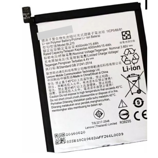 Flex Bat  Modelo compativel para  Bl270 Moto G6 Play Xt1922-5 Xt1922 4000mah Envio Super Rapido! Com Garantia