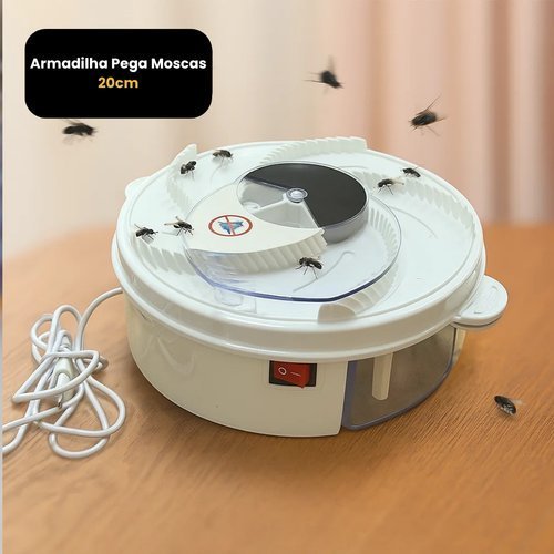 Armadilha Pega Moscas Insetos Fly Trap Eficiência Compacta Ambiente Interno Externo