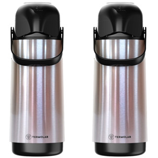 Kit de 2 Garrafas Térmicas Termolar de Café de 1 Litro Feita em Inox com Bomba de Pressão em Oferta na Shopee