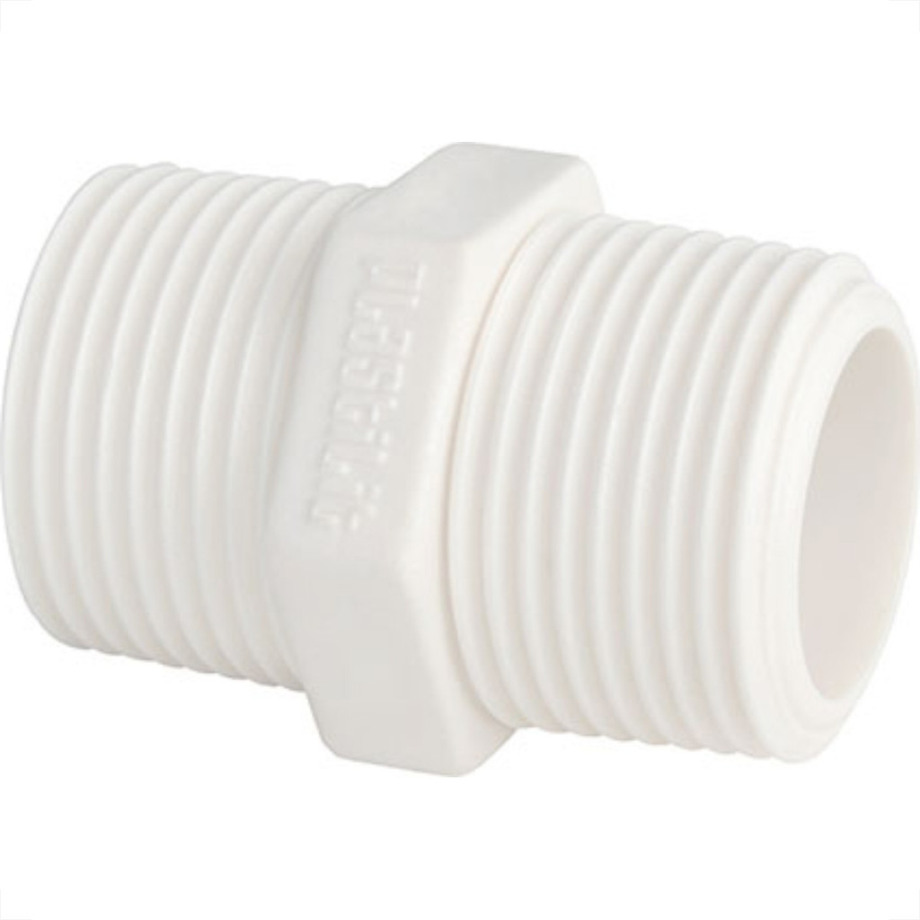 Nipel Roscável Branco 1/2" Plastilit