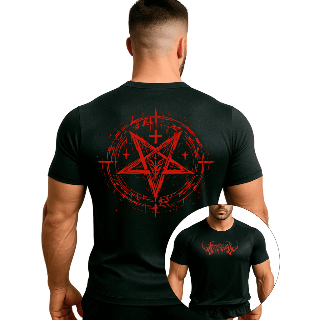 Camisa Camiseta Dry-Fit Academia Morning In Hell Banda De Rock Lucifer Gótica Inferno Punk Masculino