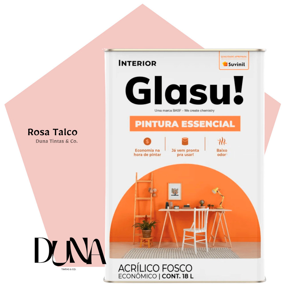 Tinta Suvinil Glasu Rosa Talco 18 Litros