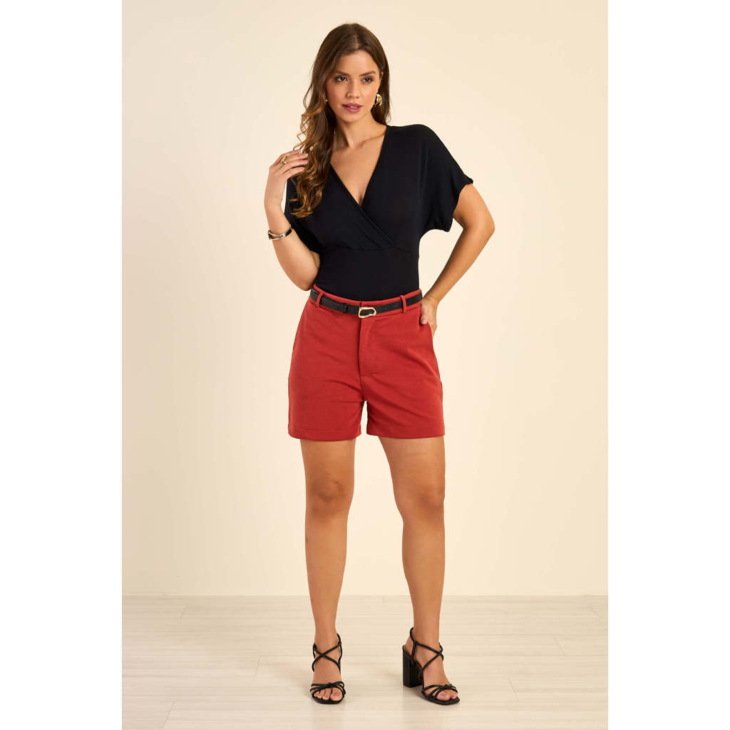 Detalhes do Shorts Feminino Com Bolsos Marialícia