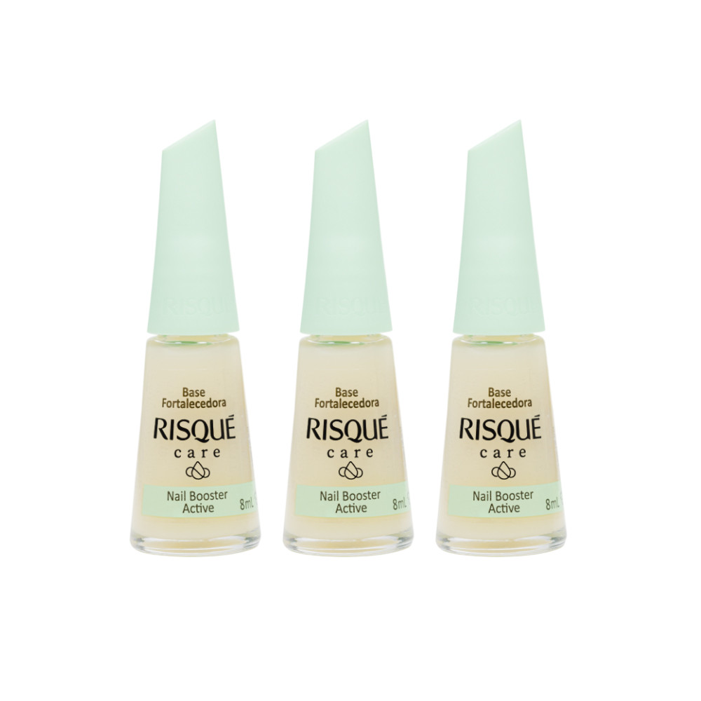 Kit Base Fortalecedora Risqué Care 8ml - 3 unidades em Oferta na Shopee