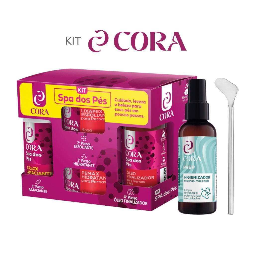 Kit Spa dos Pés Cora Rosa Mosqueta + Prep Higienizador 100ml