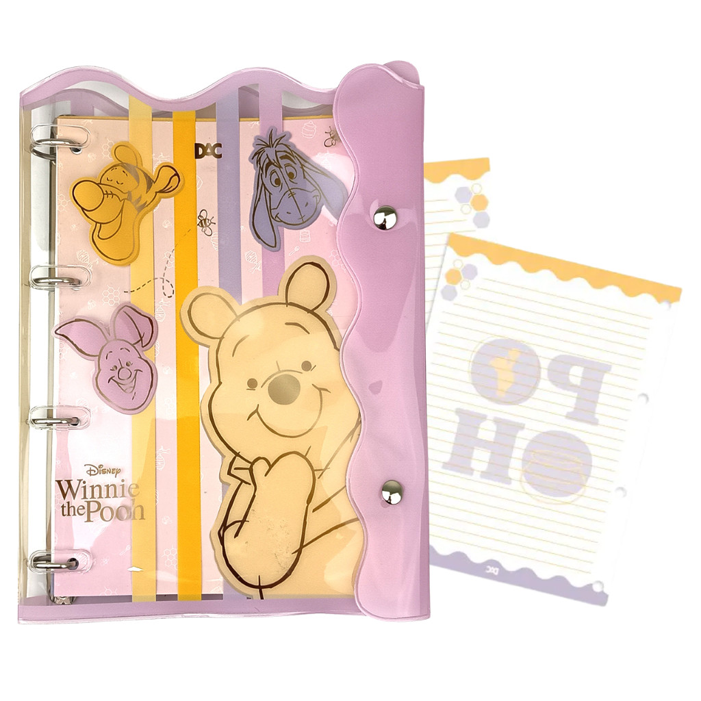 Fichário Universitário PVC Cristal 10 Divisórias Ursinho Pooh 192 fls - DAC