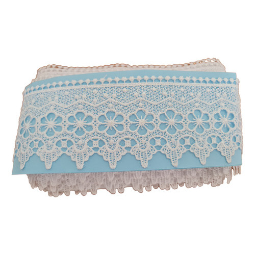 Renda Guipir Branca 13,7mts 8cm Largura Branca Rolo Bordado Ca80 em Oferta na Shopee