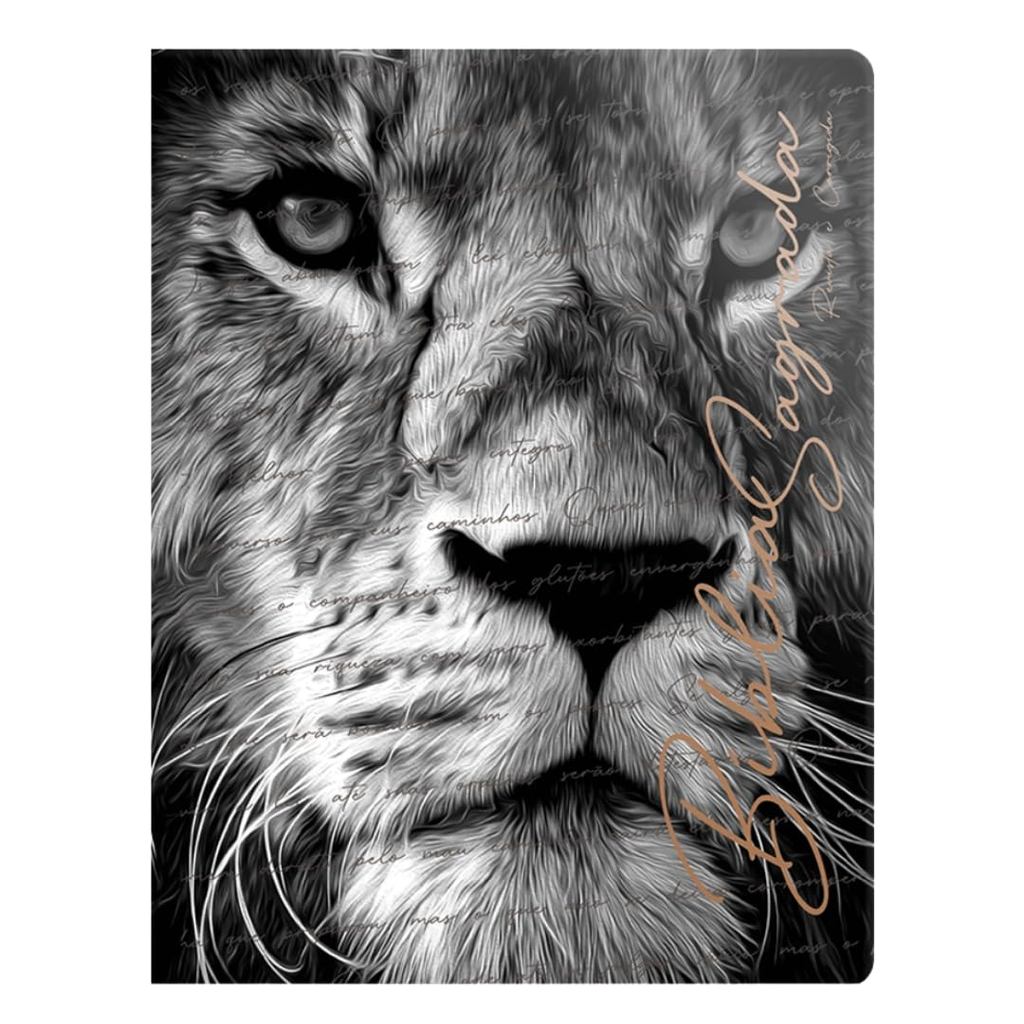 Bíblia Compacta | ARC | Letra Normal | Capa Semi Luxo | Leão Promessas Divinas em Oferta na Shopee